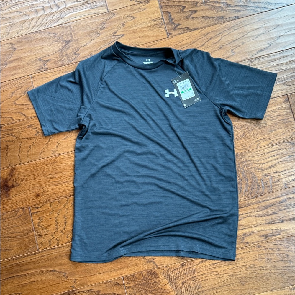Under Armour Dark Gray Boys Loose Fit Tee